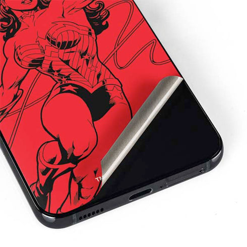 DC Comics Wonder Woman Comic Pop Galaxy S22 Plus Skin